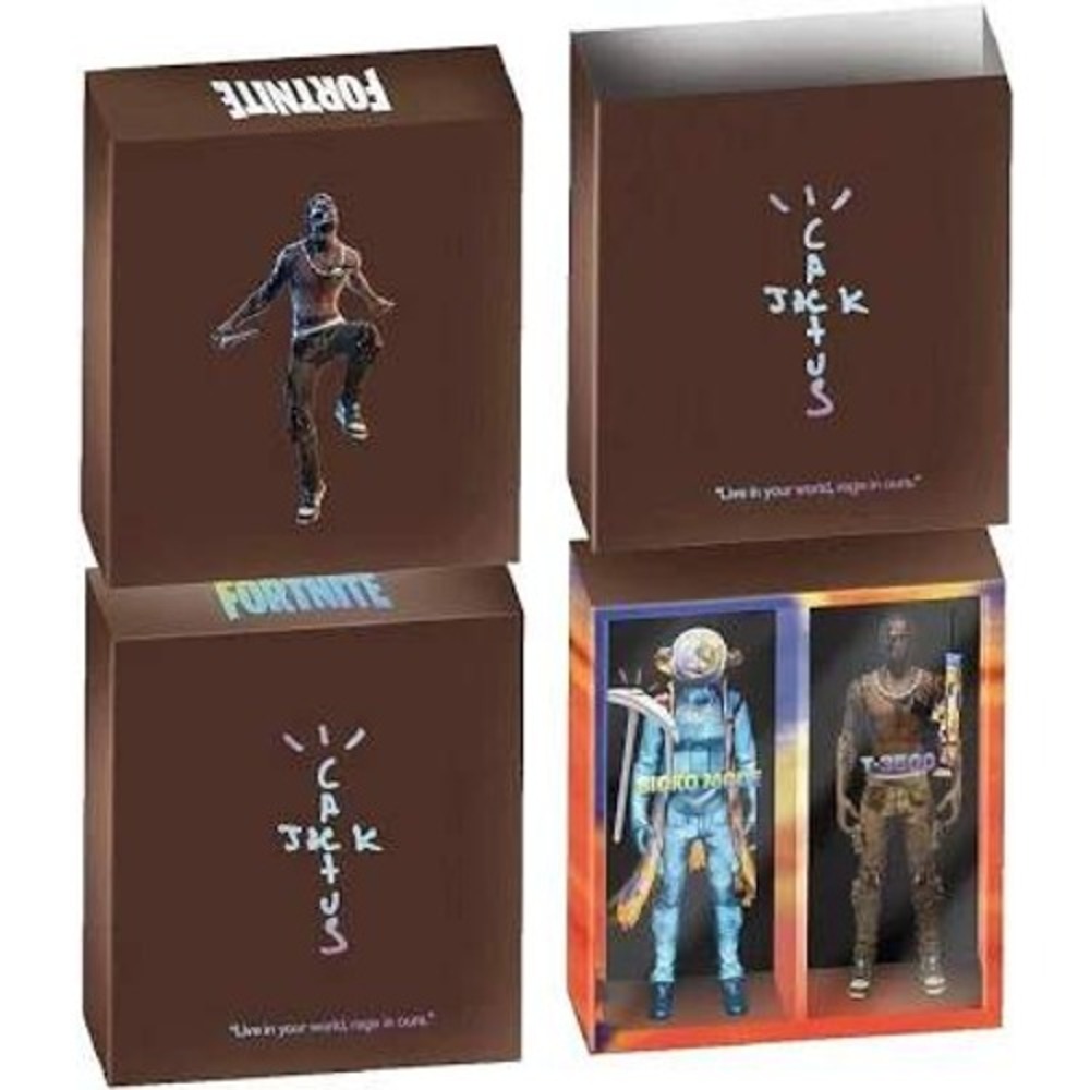 Travis Scott Cactus Jack Fortnite 12" Action Figure‎ Set Sicko Mode T-3500 New